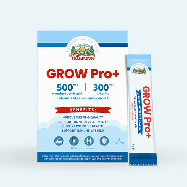 GROW Pro+ Support growth, promote sleep, and ensure adequate secretion of GH. γ-Aminobutyric Acid + L-Lysine, 12 Sachets